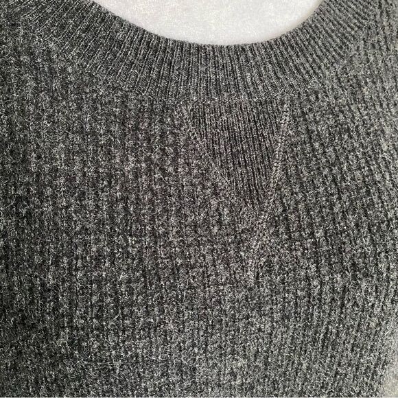 Splendid Charcoal Gray 100% Cashmere Ribbed Knit Sweater Size S - Picture 2 of 7